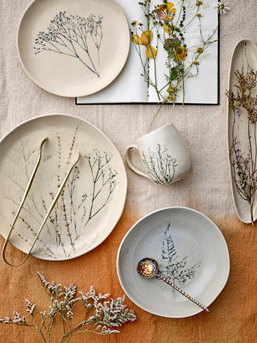 Bloomingville - Bea Morgenmadssæt, Natur, Stentøj - C:Ø10 × H10,5/B:Ø11,5 × H6/P:Ø21 × H2, sæt med 12
