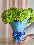 Bloomingville - Belivia Vase, Blå, Stentøj - Ø19,5 × H28,5 cm