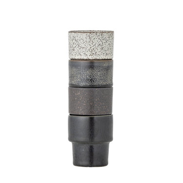 Bloomingville - Ewan Espressokop, Multifarvet, Stentøj - Ø6 × H6,5 cm, sæt med 4
