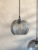 Bloomingville - Adar Pendel, Grå, Glas - Ø22 × H20 cm