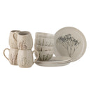 Bloomingville - Bea Morgenmadssæt, Natur, Stentøj - C:Ø10 × H10,5/B:Ø11,5 × H6/P:Ø21 × H2, sæt med 12