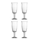 Bloomingville - Asha Vinglas, Klar, Genanvendt Glas - Ø7,5 × H20 cm, sæt med 4