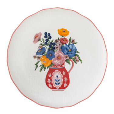 Bloomingville - Dorothy Kagefad, Multifarvet, Stentøj - Ø28 × H9 cm