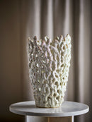 Bloomingville - Eunice Deko Vase, Hvid, Stentøj - Ø22,5 × H37 cm