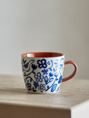 Bloomingville - Figuria Krus, Multifarvet, Stentøj - Ø9,5 × H8 cm, sæt med 4
