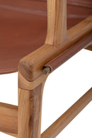 Bloomingville - Ollie Loungestol, Brun, Læder - L55 × H84 × B60 cm