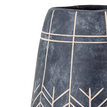 Bloomingville - Mahi Deko Vase, Sort, Keramik - Ø16 × H25 cm