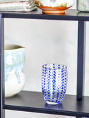 Bloomingville - Brinley Drikkeglas, Blå, Glas - Ø7,5 × H11 cm, sæt med 4
