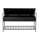 Bloomingville - Abelone Bænk, Sort, FSC® 100%, mangotræ - L102 × H58 × B40 cm