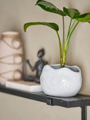 Bloomingville - Pennie Urtepotteskjuler, Hvid, Stentøj - L16,5 × H11 × B13 cm
