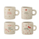Bloomingville - Christy Kop, Multipak, Natur, Stentøj - Ø7 × H6 cm, sæt med 4