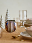 Bloomingville - Felecia Fyrfadsstage, Guld, Genanvendt Glas - Ø10 × H10 cm