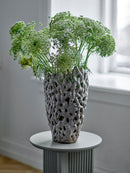 Bloomingville - Eunice Deko Vase, Hvid, Stentøj - Ø22,5 × H37 cm
