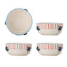 Bloomingville - Carry Skål, Rosa, Stentøj - Ø13,5 × H6 cm, sæt med 4