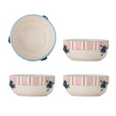 Bloomingville - Carry Skål, Rosa, Stentøj - Ø13,5 × H6 cm, sæt med 4
