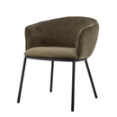 Bloomingville - Cortone Spisebordsstol, Grøn, Genanvendt polyester - L60 × H76 × B63 cm