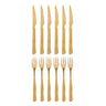 Bloomingville - Ollin Grillbestik, Multipak, Guld, Rustfri Stål - K:L22/F:L20 × B2 cm, sæt med 12