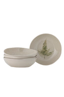 Bloomingville - Bea Tallerken Dyb, Multipak, Natur, Stentøj - Ø21 × H6 cm, sæt med 4