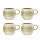 Bloomingville - Paula Kop, Multipak, Grøn, Stentøj - Ø9 × H8 cm, sæt med 4