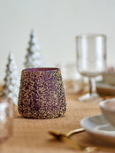 Bloomingville - Filiz Fyrfadsstage, Guld, Genanvendt Glas - Ø11 × H11 cm