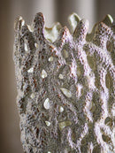 Bloomingville - Eunice Deko Vase, Hvid, Stentøj - Ø22,5 × H37 cm