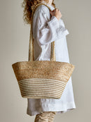 Bloomingville - Simona Indkøbspose, Natur, Jute - L42 × H28 × B25 cm