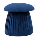 Bloomingville - Roberta Puf, Blå, Genanvendt polyester - H45 cm