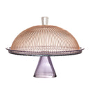 Bloomingville - Tayo Kagefad m/låg, Multifarvet, Glas - Ø32 × H24,5 cm