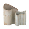 Bloomingville - Henaj Vase, Brun, Stentøj - L13 × H16 × B8,5/L18,5 × H23,5 × B13 cm, sæt med 2
