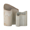 Bloomingville - Henaj Vase, Brun, Stentøj - L13 × H16 × B8,5/L18,5 × H23,5 × B13 cm, sæt med 2