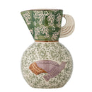 Bloomingville - Hezha Kande, Grøn, Stentøj - Ø14,5 × H21 cm