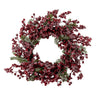 Bloomingville - Winter Berry Krans, Rød, Kunstige Blomster - Ø51 × H15 cm