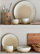 Bloomingville - Paula Morgenmadssæt, Natur, Stentøj - C:Ø9 × H8/B:Ø16 × H6/P:Ø20 × H1,5 cm, sæt med 12