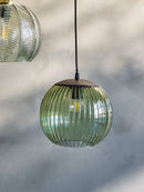 Bloomingville - Sybia Pendel, Grøn, Glas - Ø23 × H29 cm