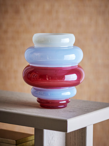 Bloomingville - Annhelene Vase, Multifarvet, Glas - Ø21 × H24 cm