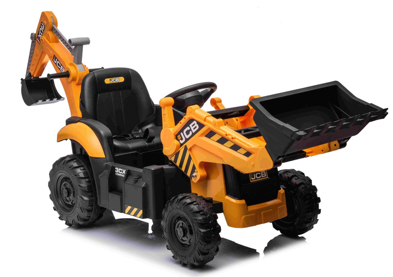 JCB - El Traktor til børn med frontskovl & gravekran – 12V Lithium-Ion og fjernbetjening