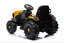 JCB El-Traktor til Børn med Anhænger, 10,8V Lithium, Fjernstyring og Lædersæde