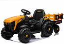 JCB El-Traktor til Børn med Anhænger, 10,8V Lithium, Fjernstyring og Lædersæde