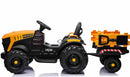 JCB El-Traktor til Børn med Anhænger, 10,8V Lithium, Fjernstyring og Lædersæde