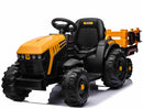 JCB El-Traktor til Børn med Anhænger, 10,8V Lithium, Fjernstyring og Lædersæde