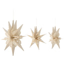 Bloomingville - Ilo Stjerne, Hvid, FSC® Mix, papir - Ø45 × H16/Ø45 × H13/Ø66 × H20 cm, sæt med 3