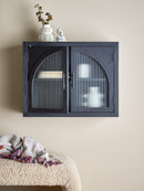 Bloomingville - Lario Skab, Sort, Fyr - L62 × H49 × B23 cm