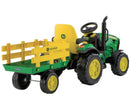 John Deere - Ground Force EL Traktor med anhænger, Lithium 12V 8Ah