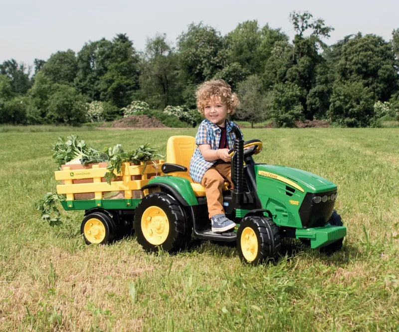 John Deere - Ground Force EL Traktor med anhænger, Lithium 12V 8Ah