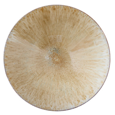 Bloomingville - Saskia Skål, Natur, Stentøj - Ø40 × H11 cm
