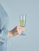 Bloomingville - Asha Vinglas, Klar, Genanvendt Glas - Ø6 × H17,5 cm, sæt med 4