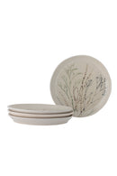 Bloomingville - Bea Tallerken, Multipak, Natur, Stentøj - Ø27,5 × H3 cm, sæt med 4