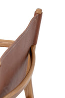 Bloomingville - Ollie Loungestol, Brun, Læder - L55 × H84 × B60 cm