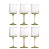 Bloomingville - Luciana Vinglas, Multifarvet, Glas - Ø7,5 × H21 cm, sæt med 6