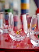 Bloomingville - Misa Drikkeglas, Multipak, Multifarvet, Glas - Ø9 × H12 cm, sæt med 4